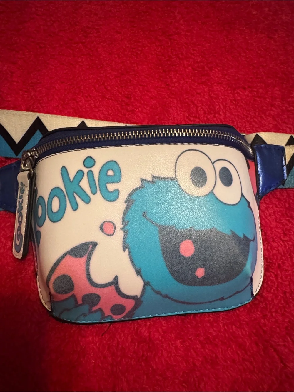 Cookie Monster Blue Kids Fanny Pack Belt Bag